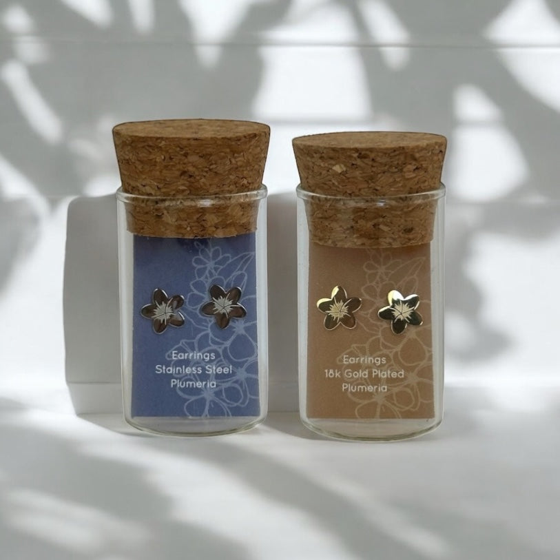 Plumeria Flower Studs