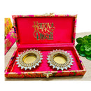 Set of 2 Diyas in Gift Box with Happy Diwali Cutout