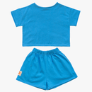 ☀️ Organic Play Set — Short Sleeve + Shorts in Blue