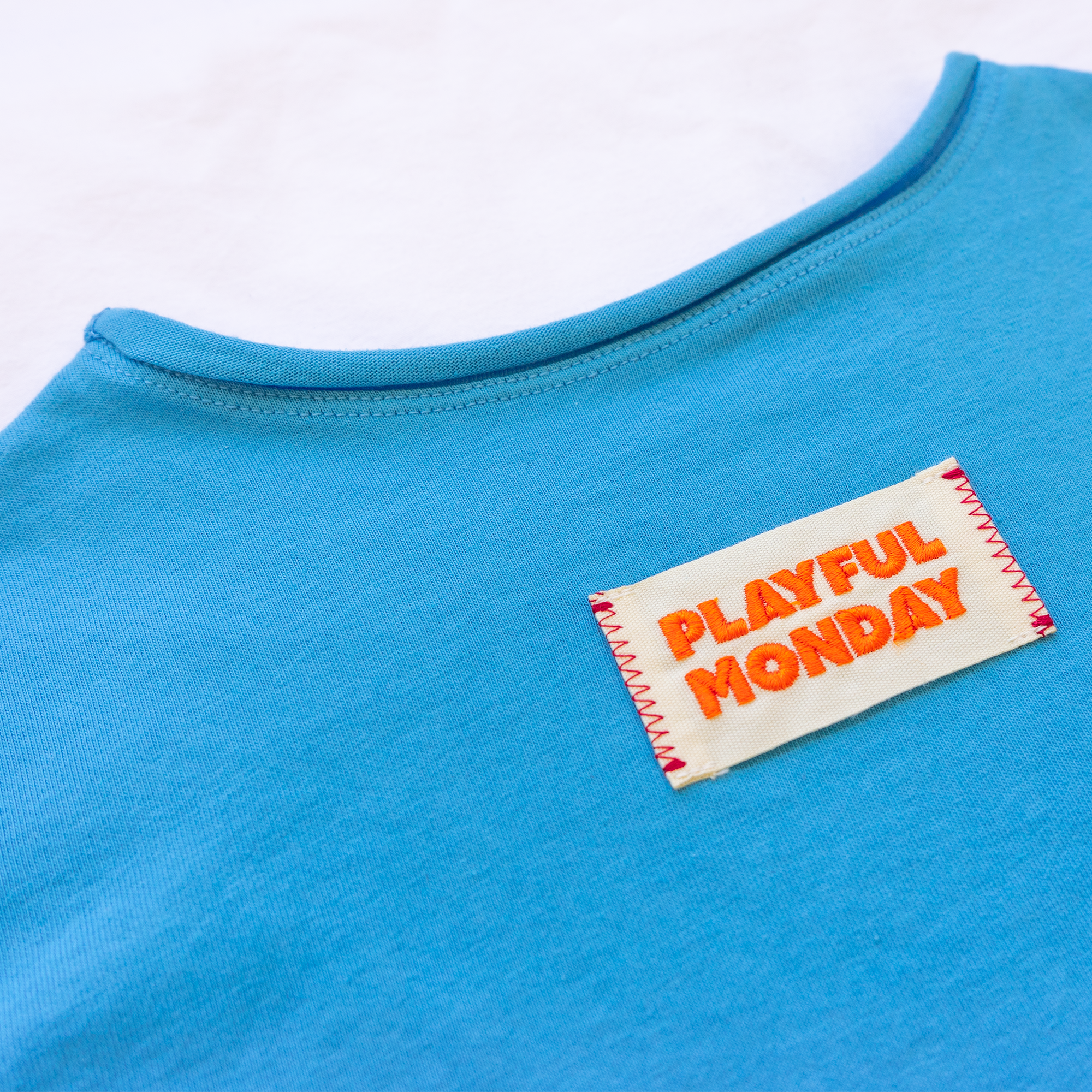 ☀️ Organic Play Set — Short Sleeve + Shorts in Blue