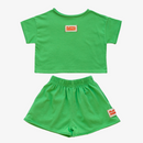 ☀️ Organic Play Set — Short Sleeve + Shorts in Green