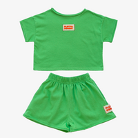 ☀️ Organic Play Set — Short Sleeve + Shorts in Green