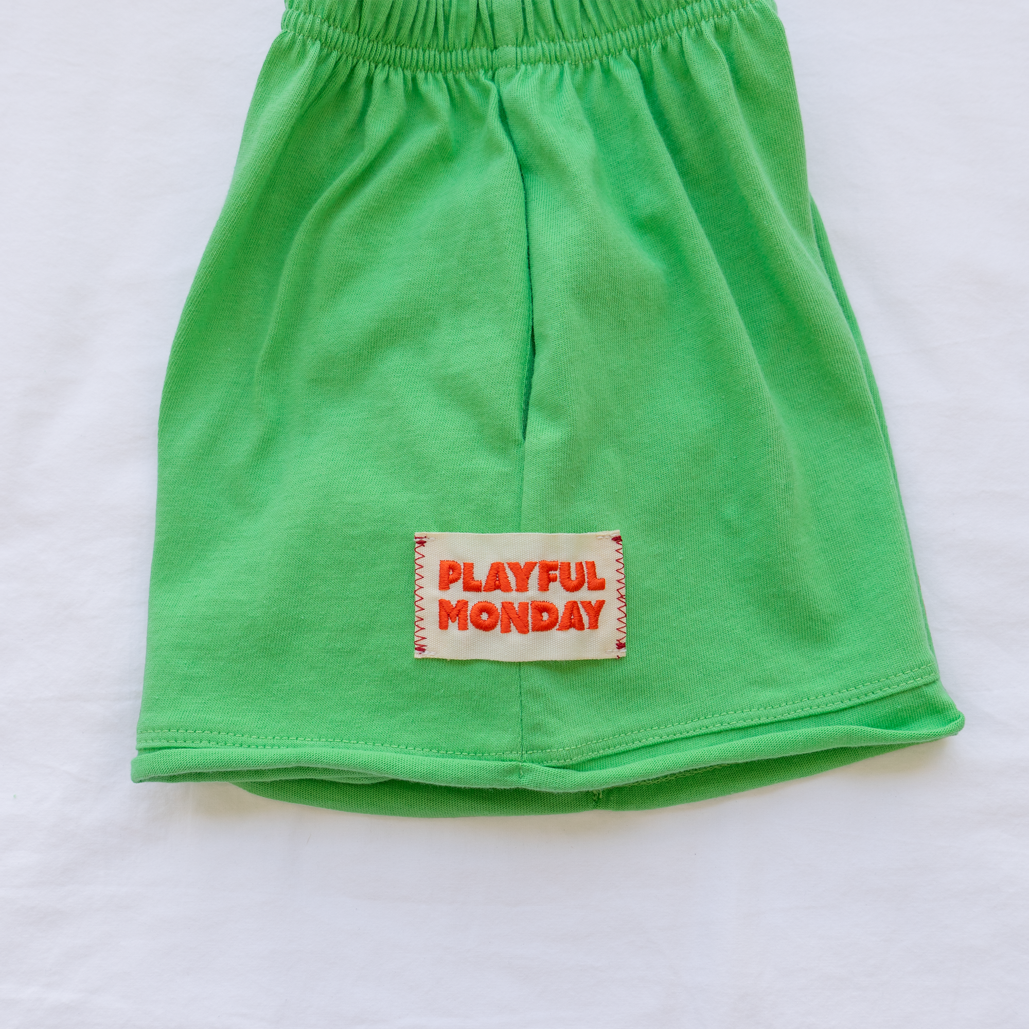 ☀️ Organic Play Set — Short Sleeve + Shorts in Green