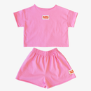 ☀️ Organic Play Set — Short Sleeve + Shorts in Pink