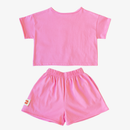 ☀️ Organic Play Set — Short Sleeve + Shorts in Pink