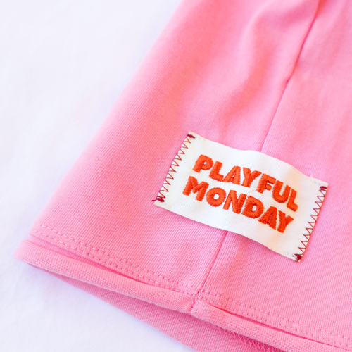 ☀️ Organic Play Set — Short Sleeve + Shorts in Pink