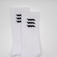 Stay Rad Crew Sock - White