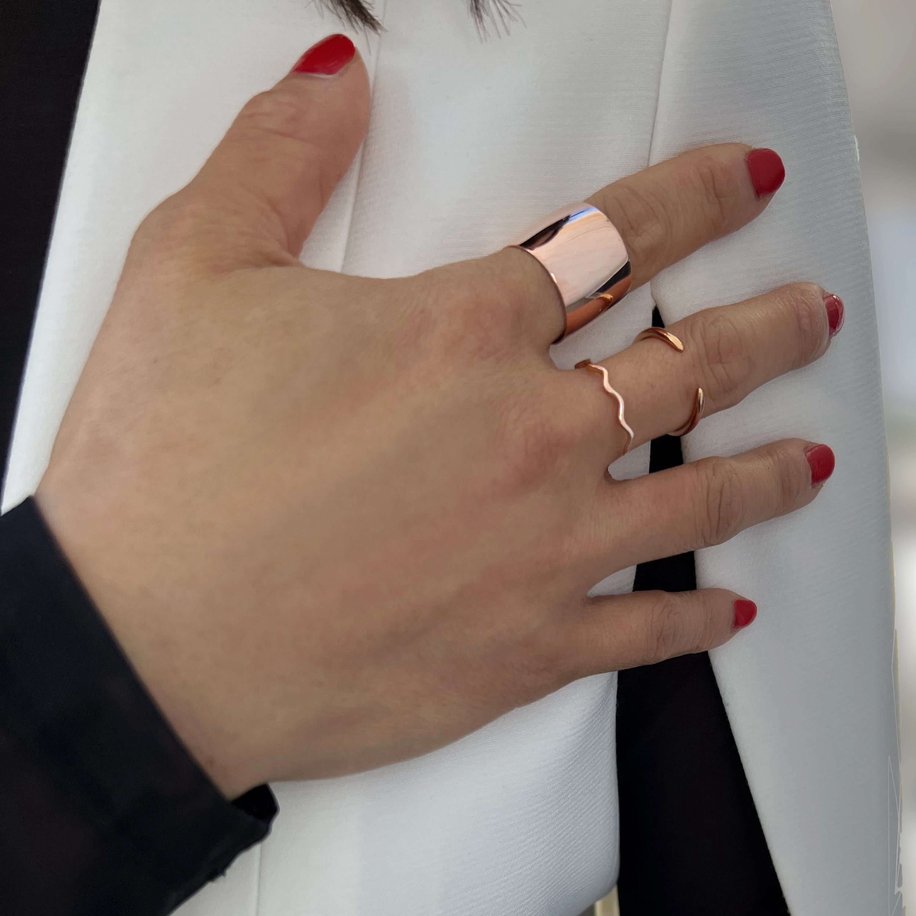 NOODLE Wavy Stacking Ring | 18K Rose Gold Over Sterling Silver