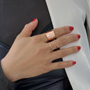 NOODLE Wavy Stackable Ring | 18K Rose Gold Over Sterling Silver