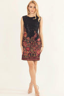 Ravina Black Short Dress with All-Over Sequins Embroidery