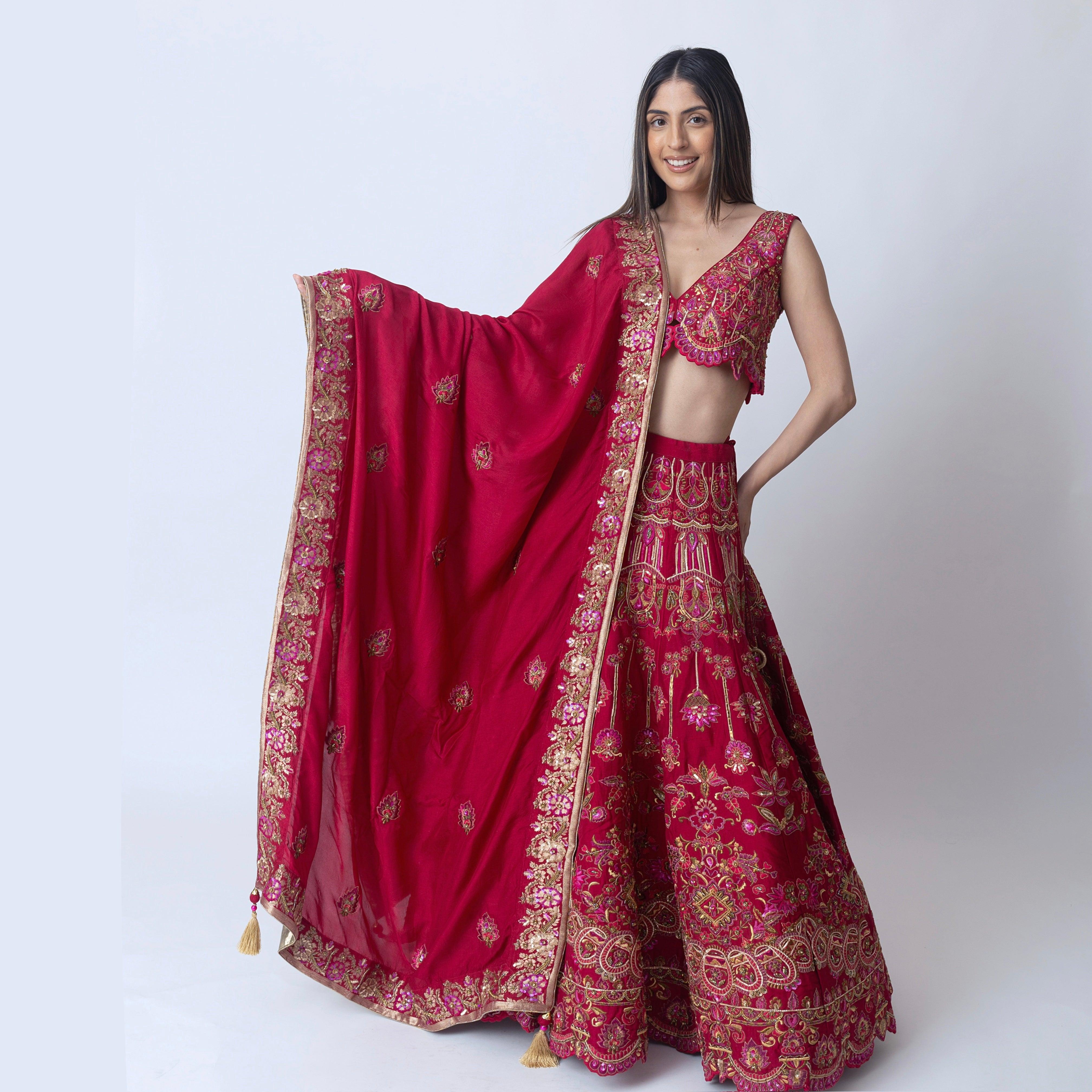 Regal Magenta Lehenga