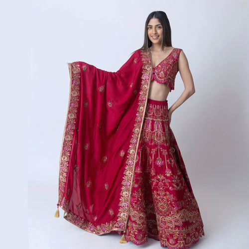 Regal Magenta Lehenga