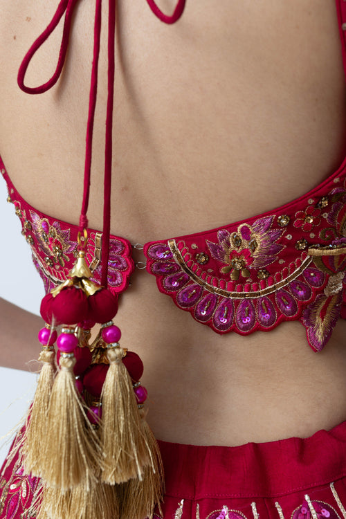 Regal Magenta Lehenga