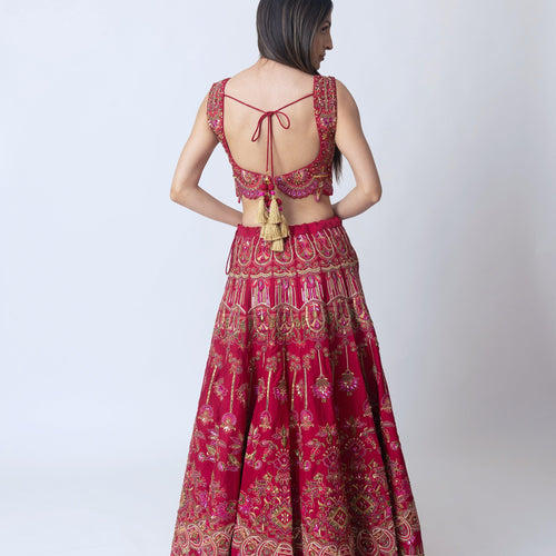 Regal Magenta Lehenga