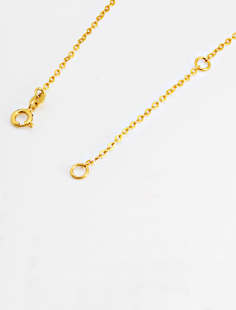 RICE Bead Chain Strand Necklace | 18K Gold Over Sterling Silver