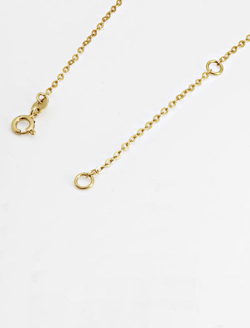 RICE Bead Thin Chain Strand Necklace | Sterling Silver