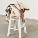 Seytu White  Striped Gently Textured Handloom Throw