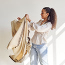 Seytu White  Striped Gently Textured Handloom Throw