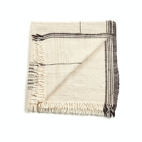 Seytu White  Striped Gently Textured Handloom Throw