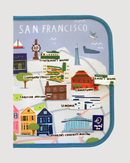 San Francisco Dry Erase Wipe Fold + Go Place Mat and Chalk Mat