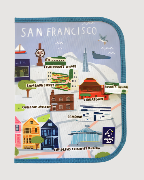 San Francisco Dry Erase Wipe Fold + Go Place Mat and Chalk Mat