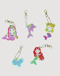 Adorable Keychains Diamond Art Kit – Mermaid (Set of 15)