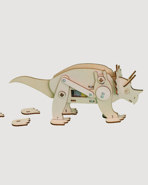 Dinosaur Robot Triceratops DIY Kit, Educational STEM Toy