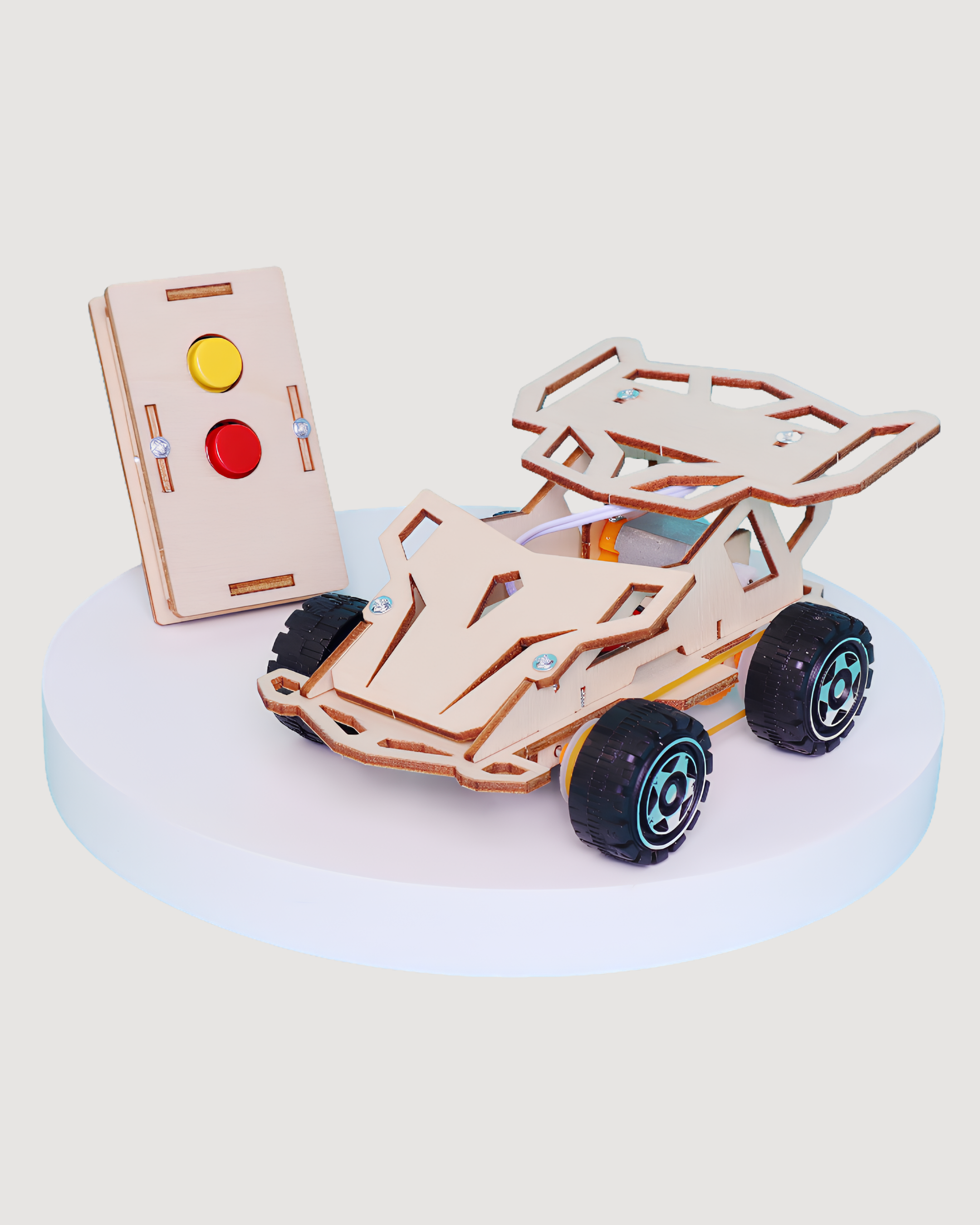 Infrared Remote Controlled Car DIY Kit, Educational STEM Toy