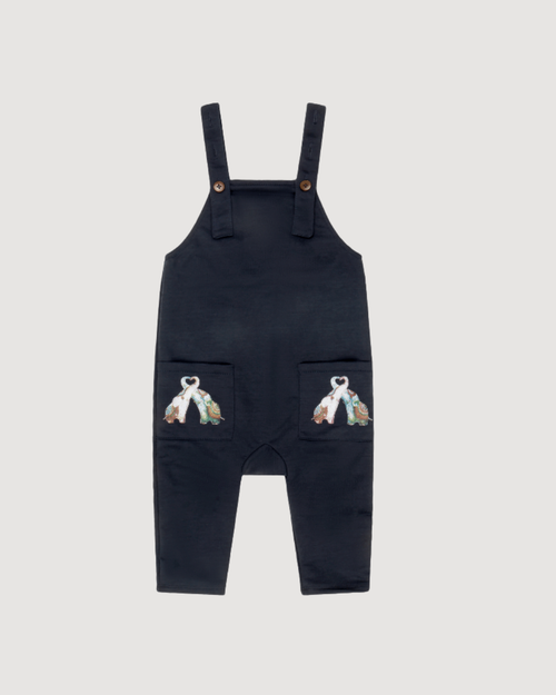 Elefante Baby Boy Overalls – Multicultural Print Cotton Overalls