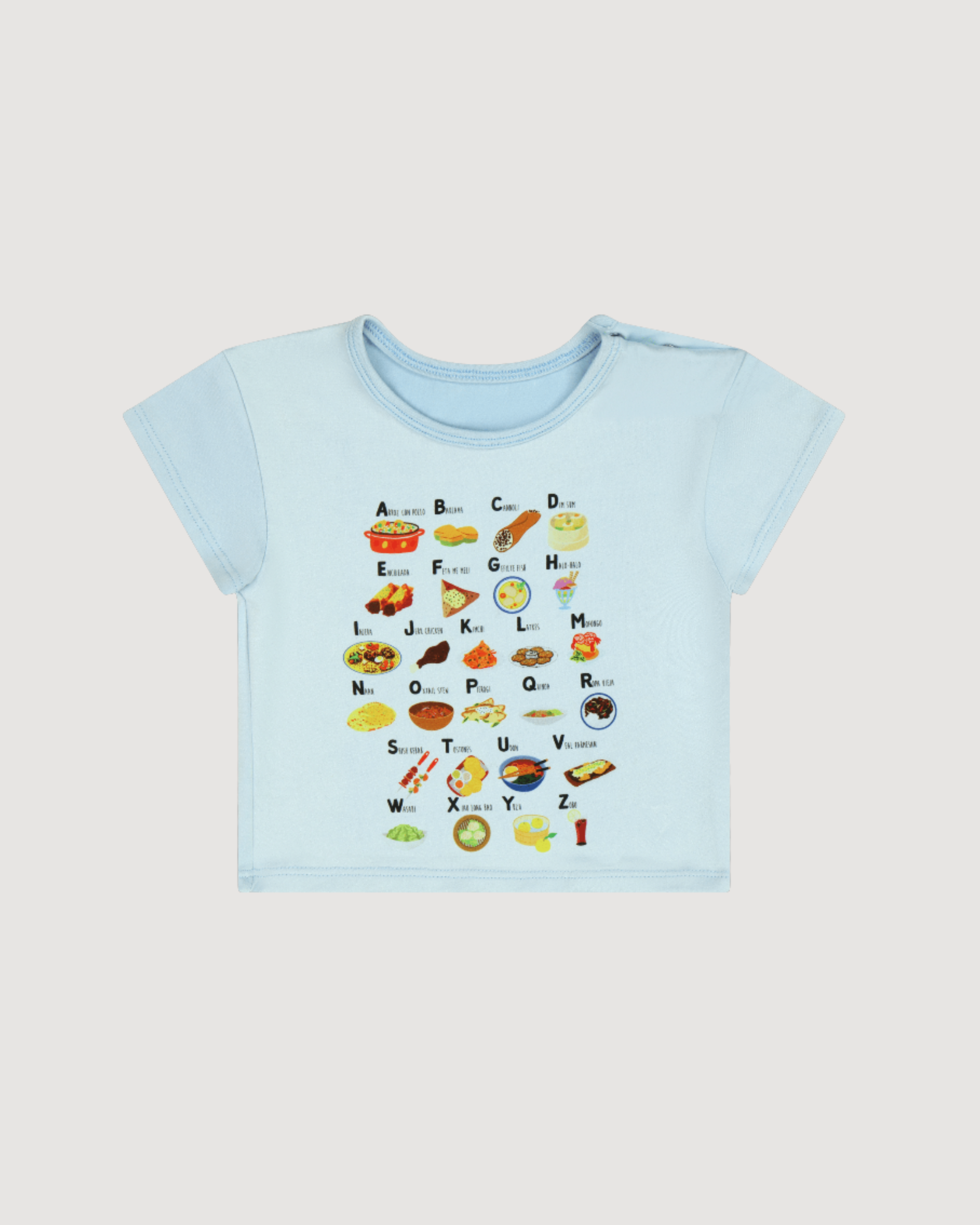 Infant Alphabet T-Shirt – Multicultural Baby Tee with Educational Print