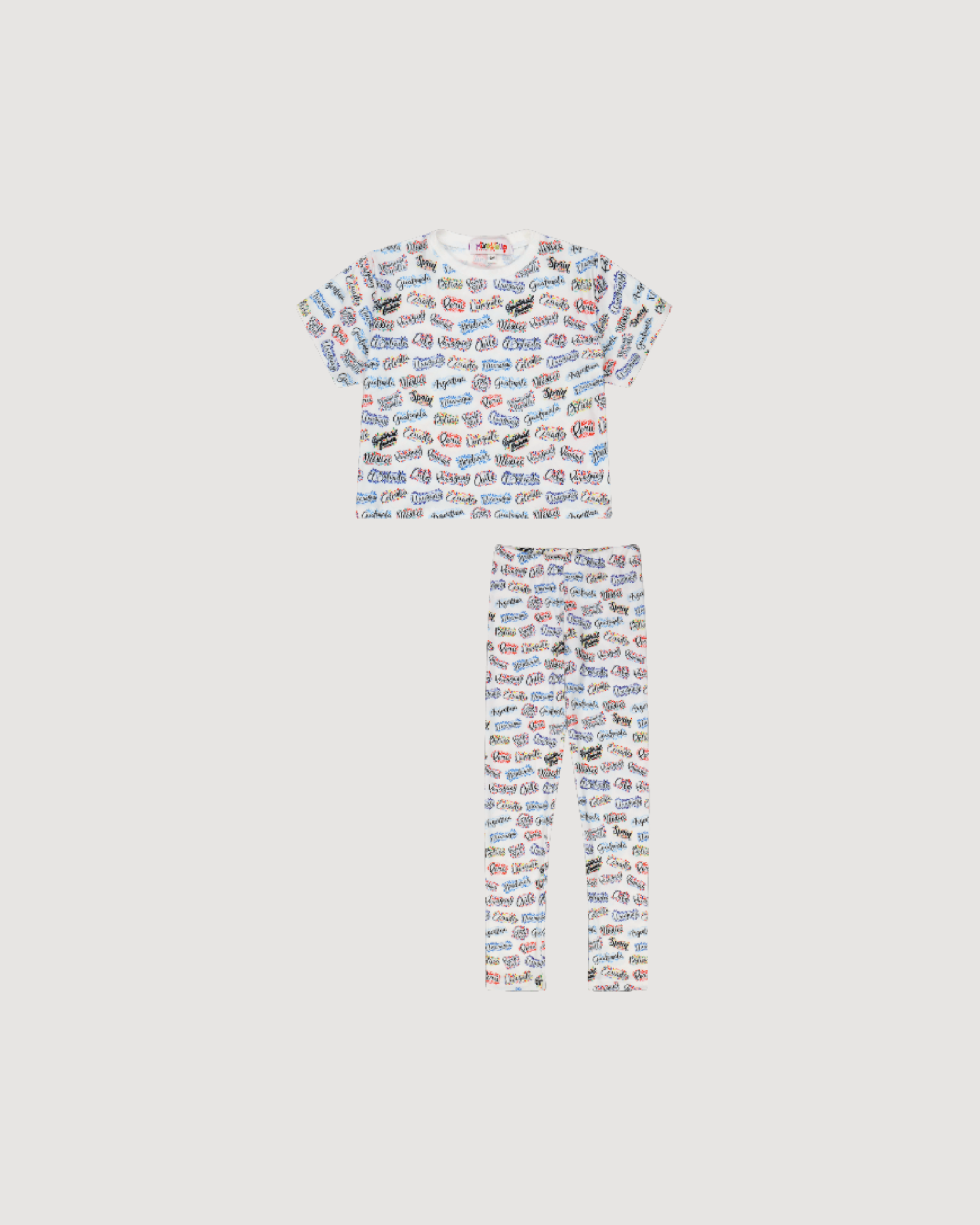 Paises Leggings Set for Kids | Vibrant Multicultural Print