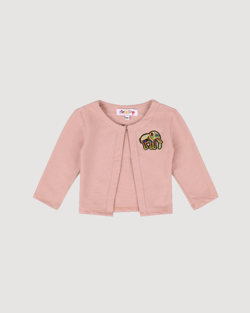 Baby Girl Elefante Cardigan – Multicultural Knit Cotton Sweater