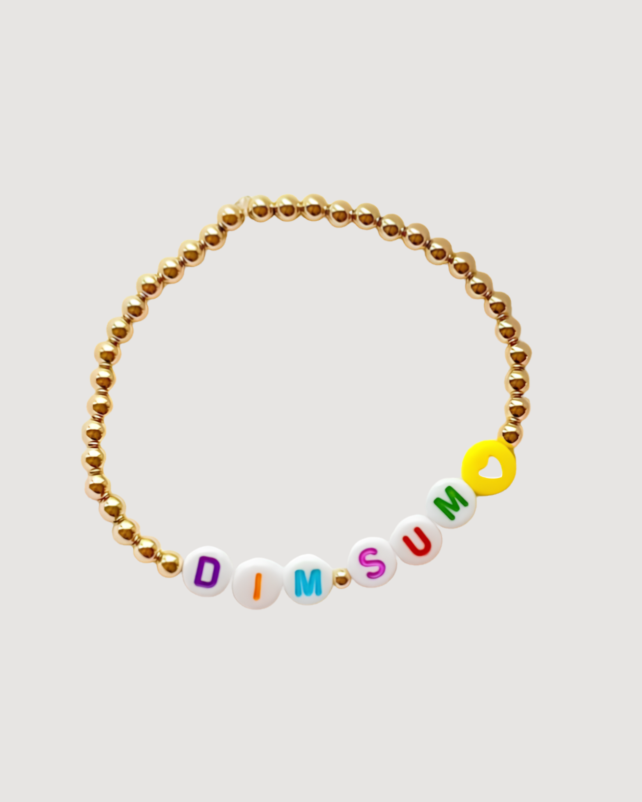 THE DIM SUM | 14k Gold-Filled Asian Word Beaded Bracelet