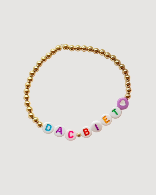 THE DAC BIET | 14k Gold-Filled Vietnamese Word Beaded Bracelet