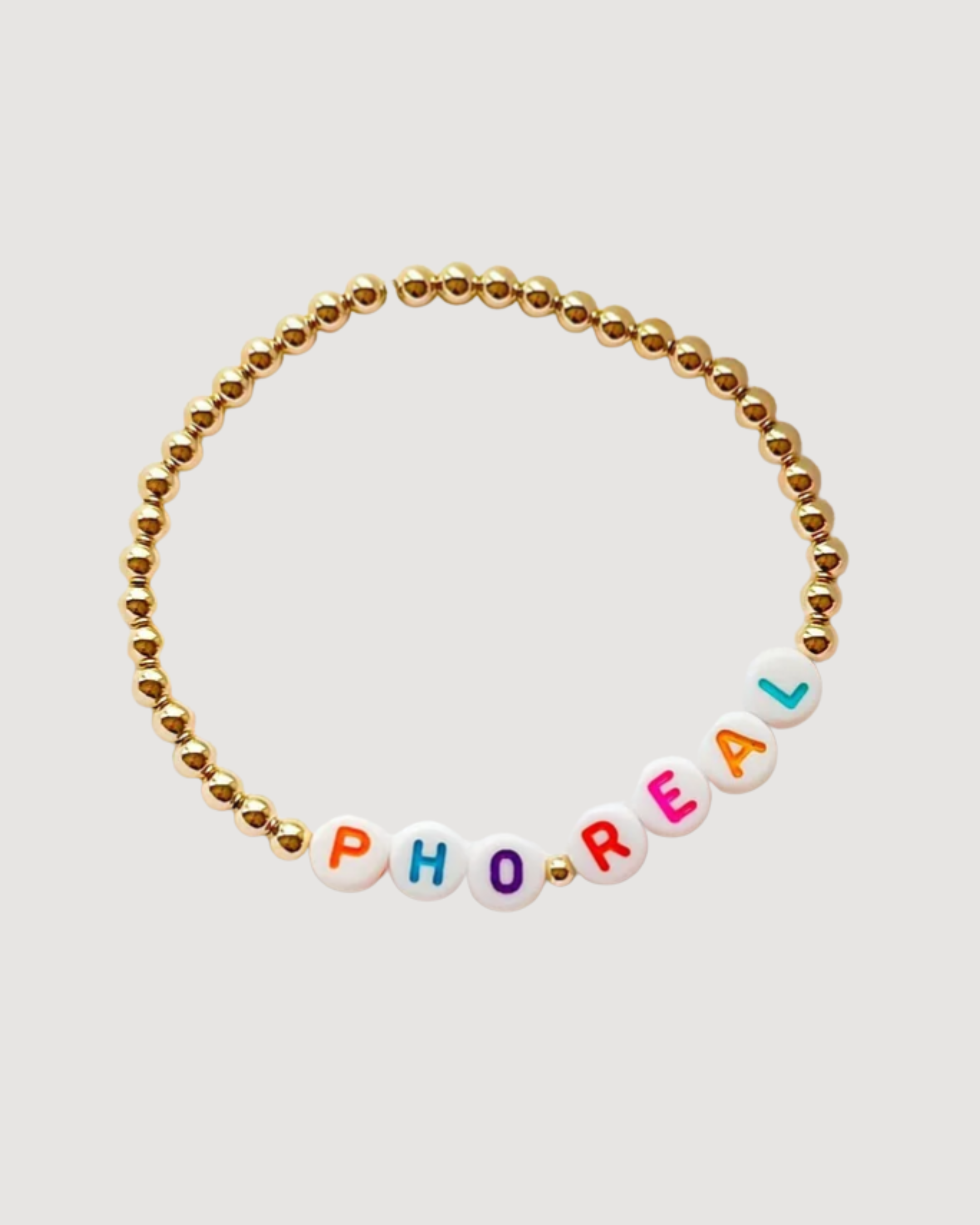 THE PHO REAL | 14k Gold-Filled Vietnamese Word Beaded Bracelet