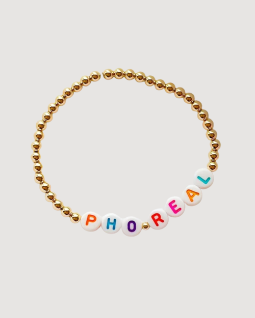 THE PHO REAL | 14k Gold-Filled Vietnamese Word Beaded Bracelet