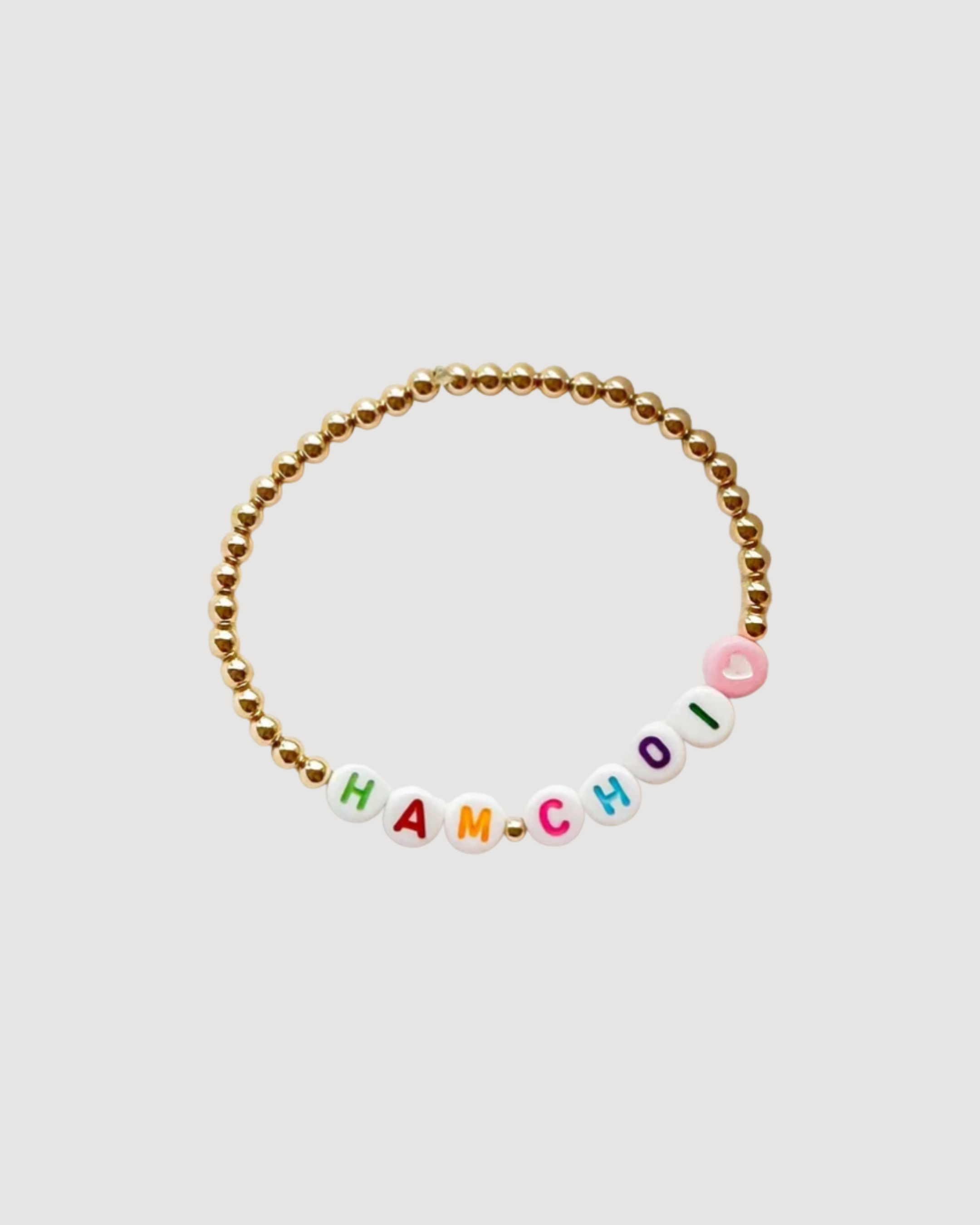 THE HAM CHOI | 14k Gold-Filled Vietnamese Phrase Beaded Bracelet