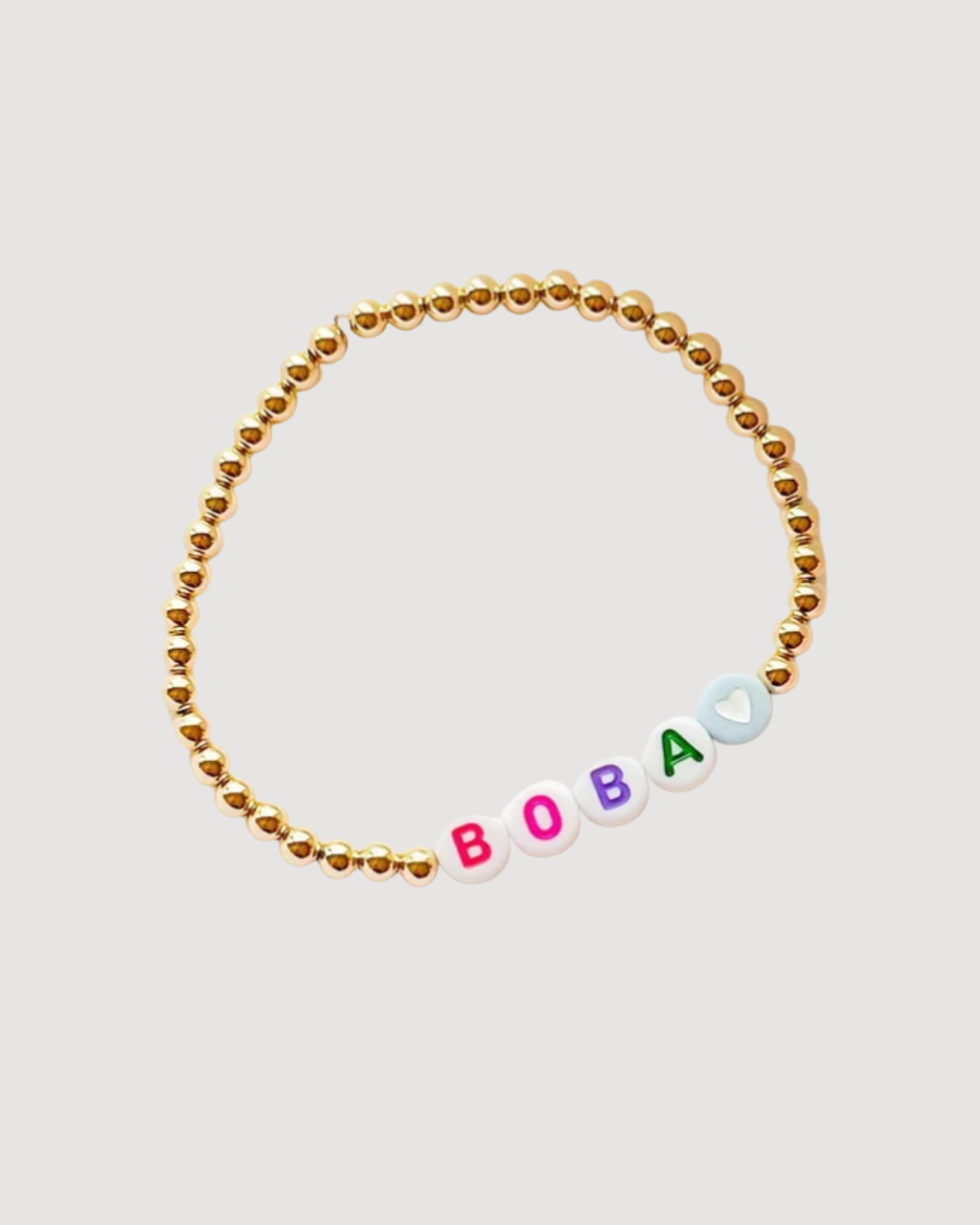 THE BOBA | 14k Gold-Filled Asian Word Beaded Bracelet