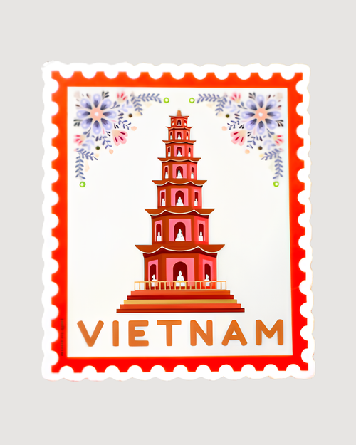 Vietnam Stamp Vinyl Sticker