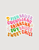 Asian Condiments Vinyl Sticker