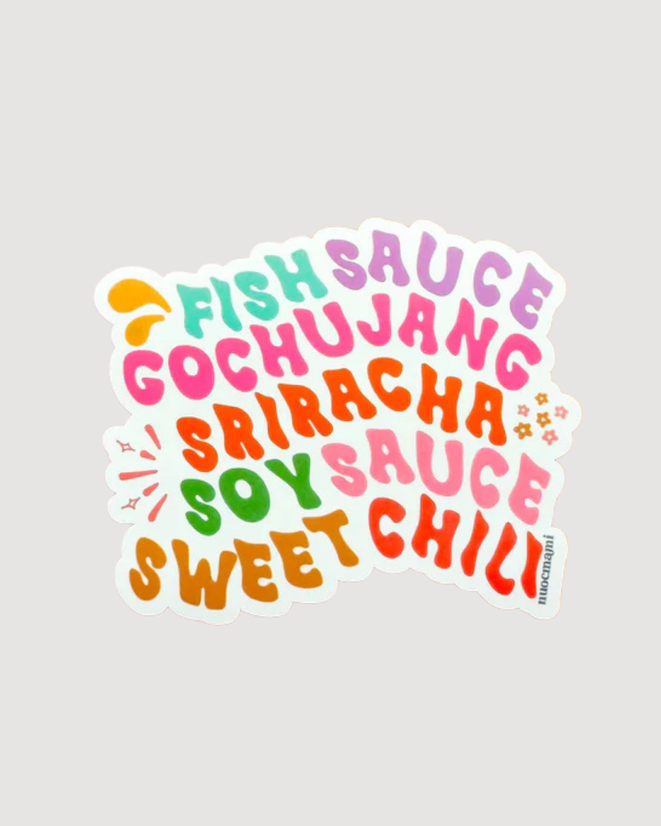 Asian Condiments Vinyl Sticker