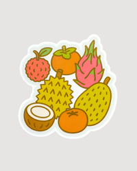 Asian Fruits Vinyl Sticker