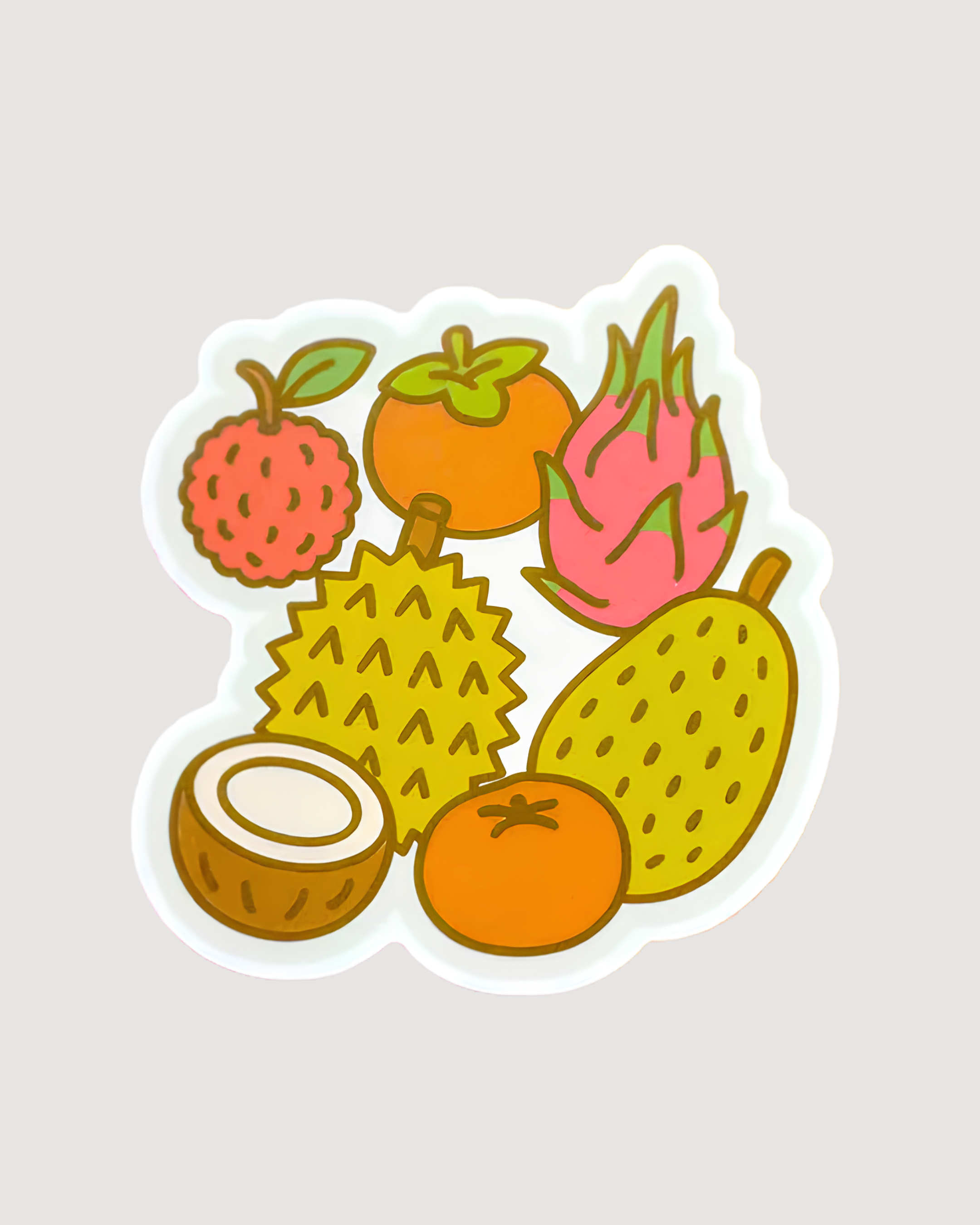 Asian Fruits Vinyl Sticker