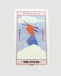The Sticks - Asian Tarot Card Vinyl Sticker