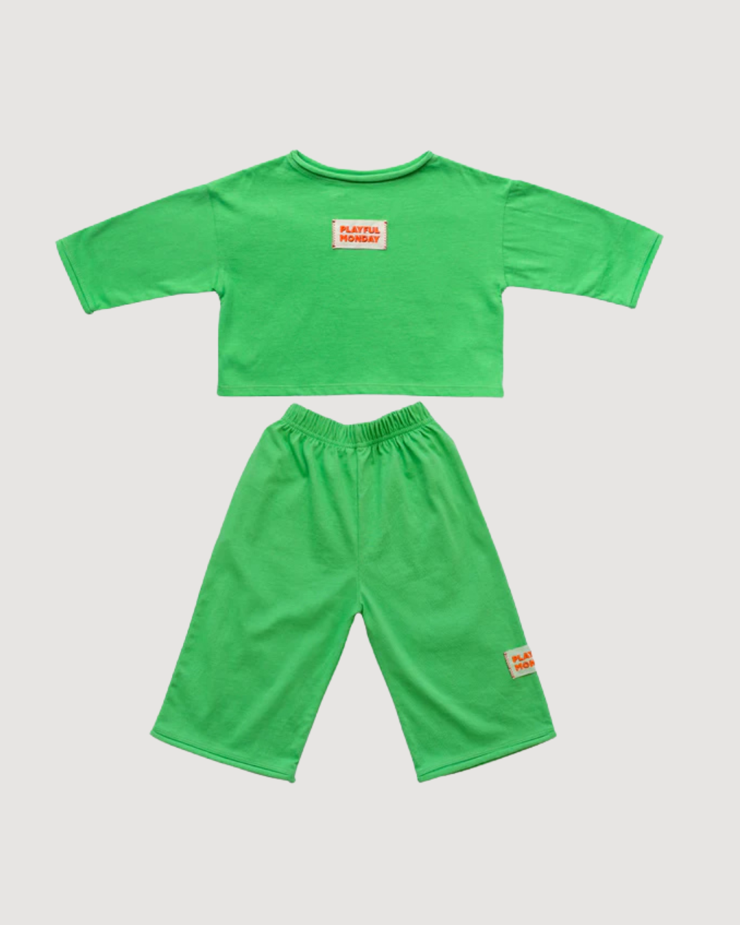 ☀️ Organic Play Set — Long Sleeve + Pants in Green