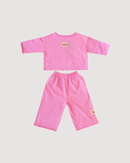 ☀️ Organic Play Set — Long Sleeve + Pants in Pink