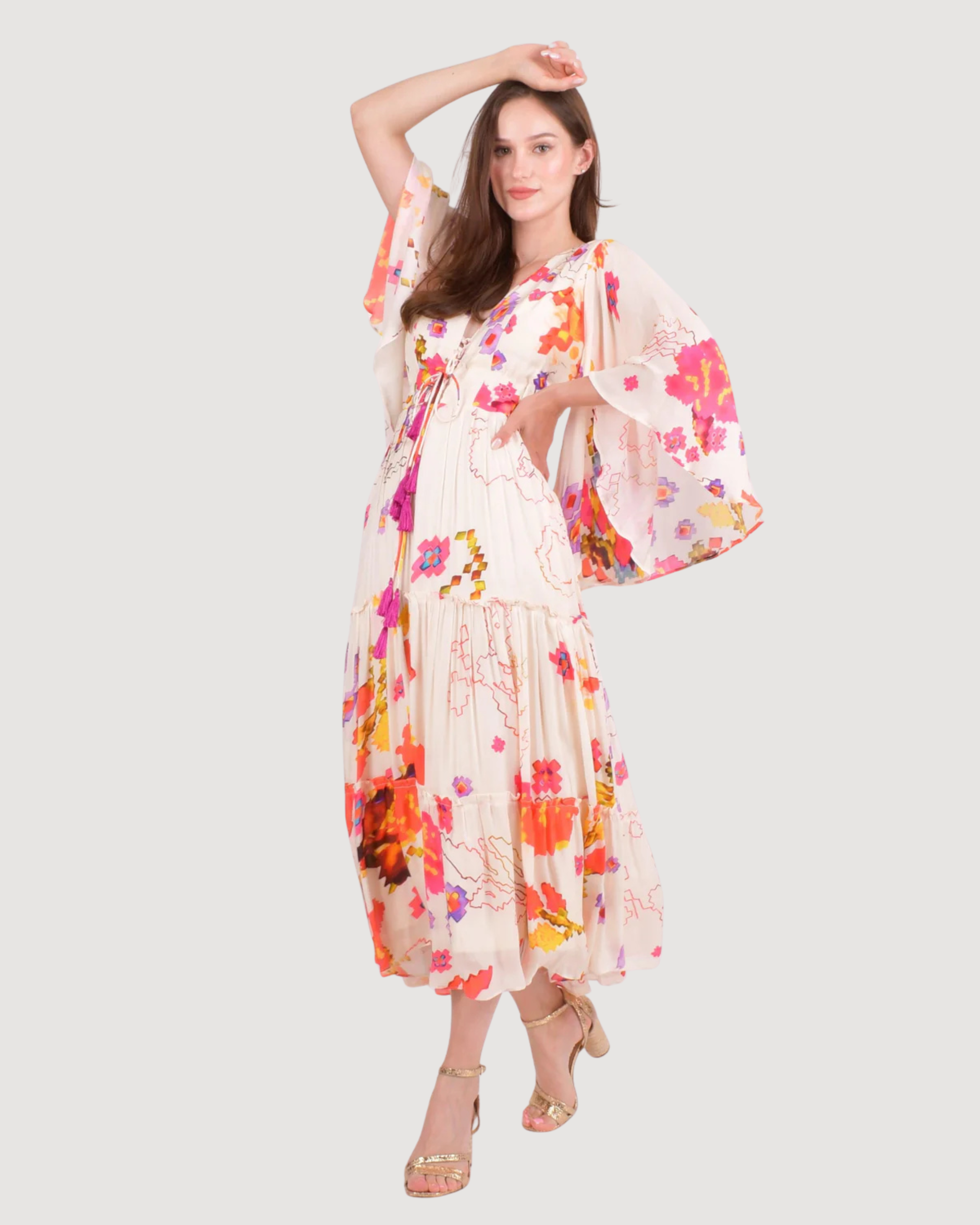 Grasie Floral Ruffle Maxi Dress
