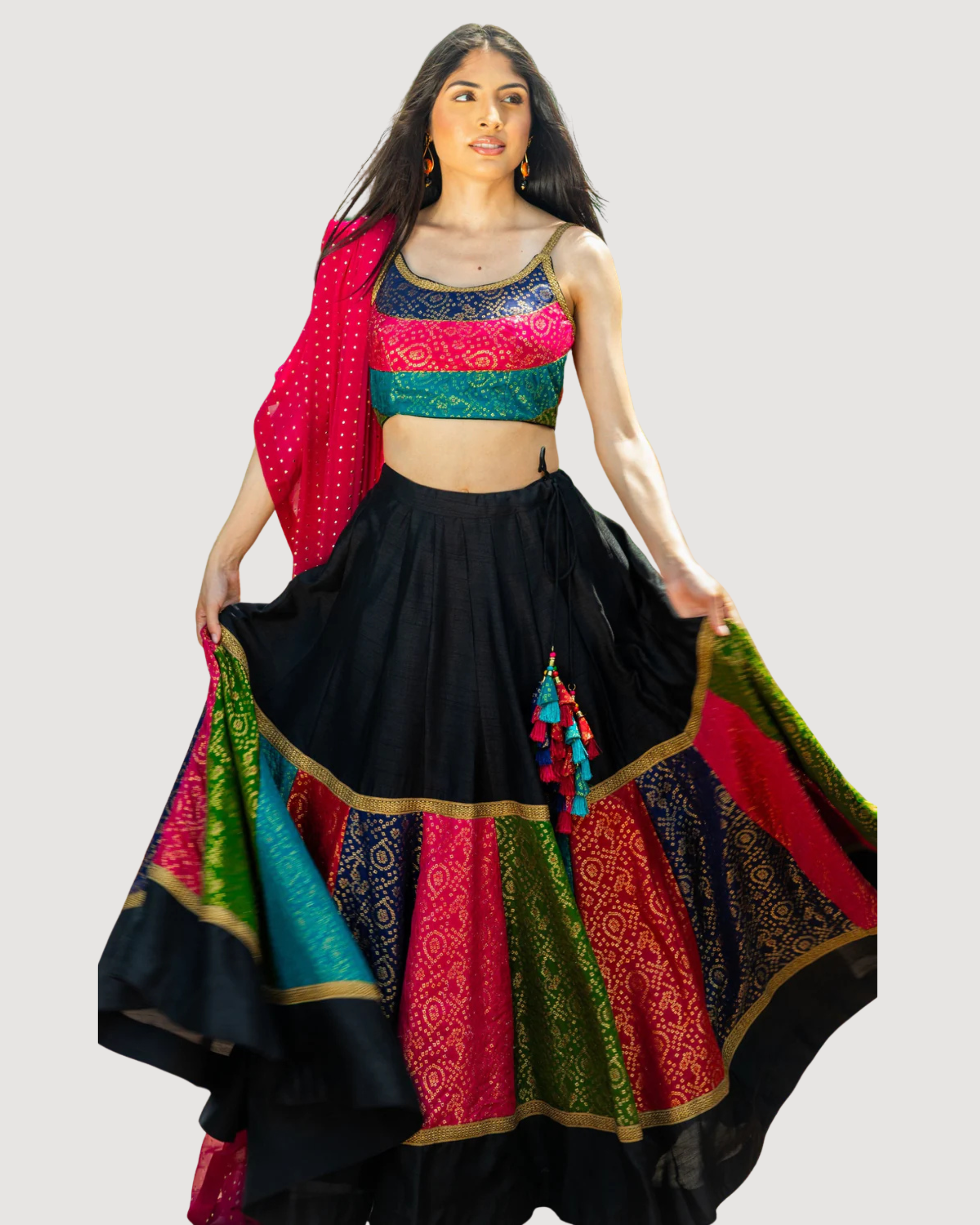 Molly Silk Black Chaniya Choli