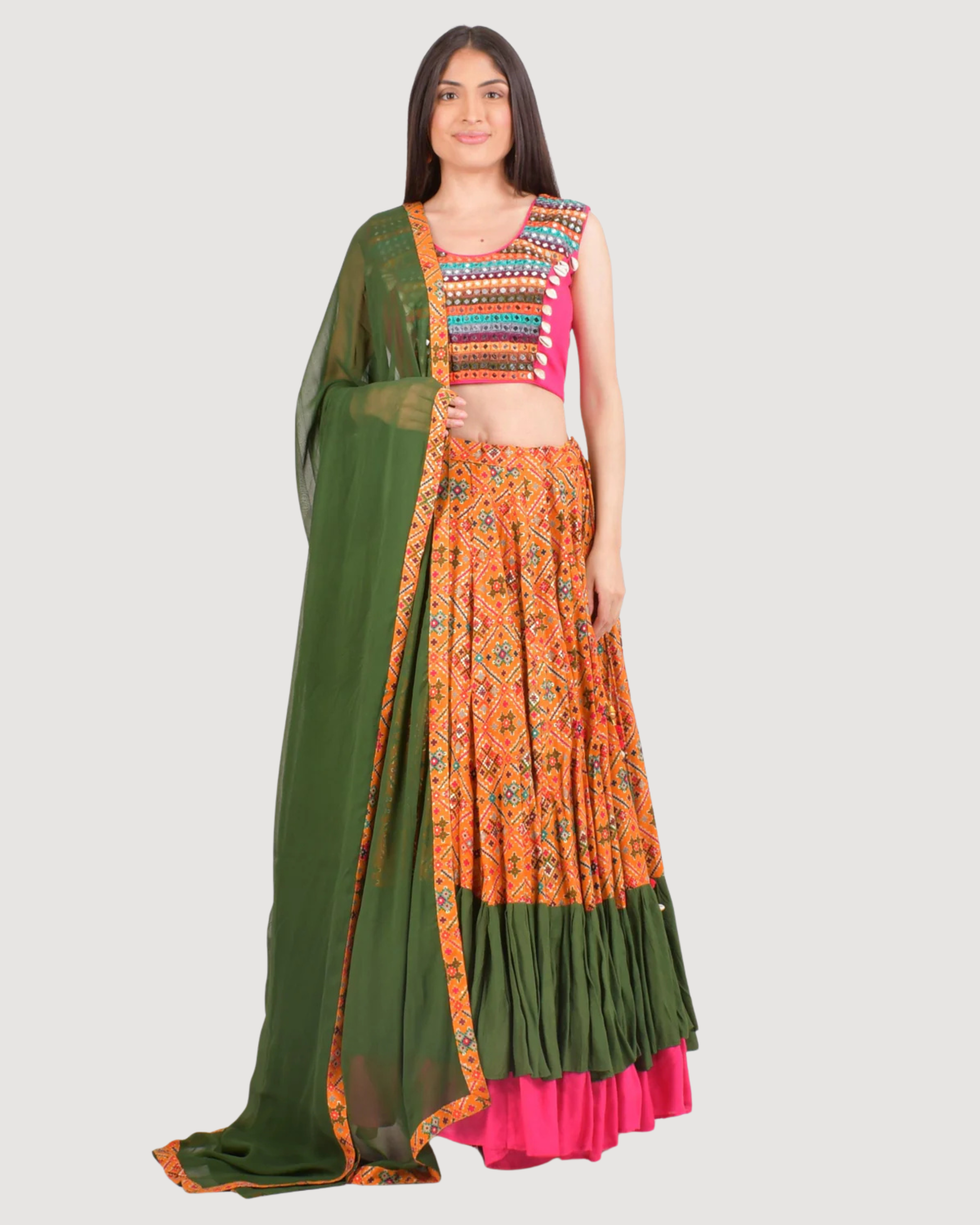 Jensen Yellow Full Flare Chaniya Choli