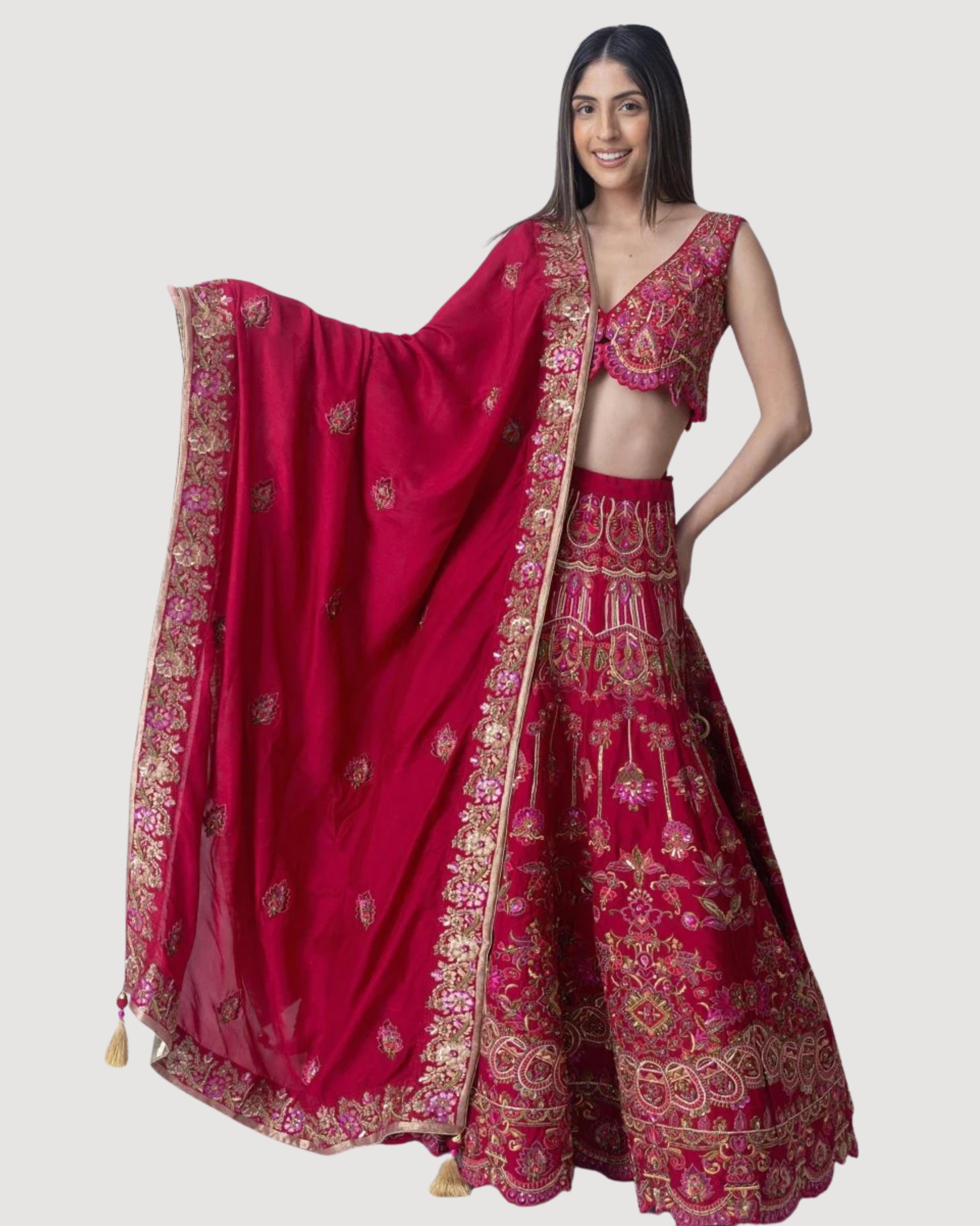 Regal Magenta Lehenga